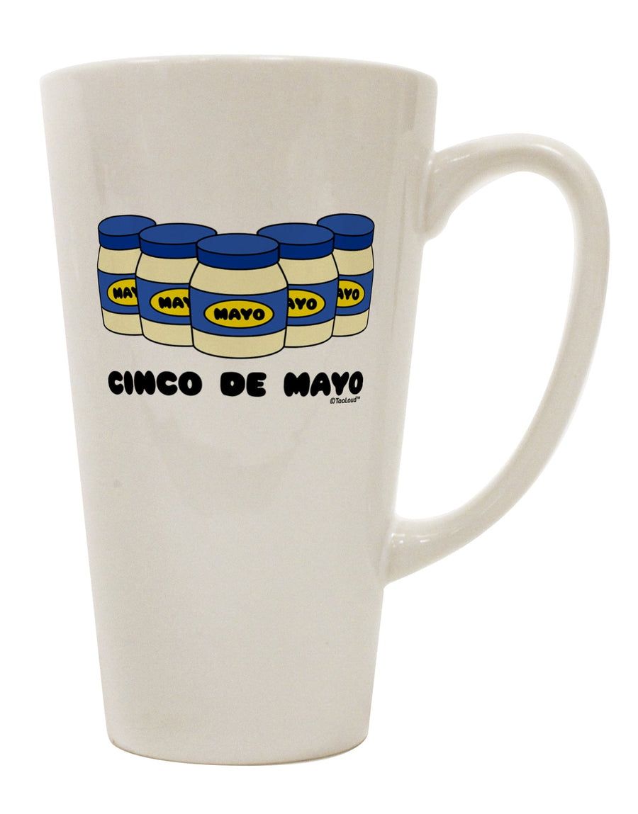 Cinco de Mayo Celebration - Exquisite 16 Ounce Conical Latte Coffee Mug Collection by TooLoud-Conical Latte Mug-TooLoud-White-Davson Sales