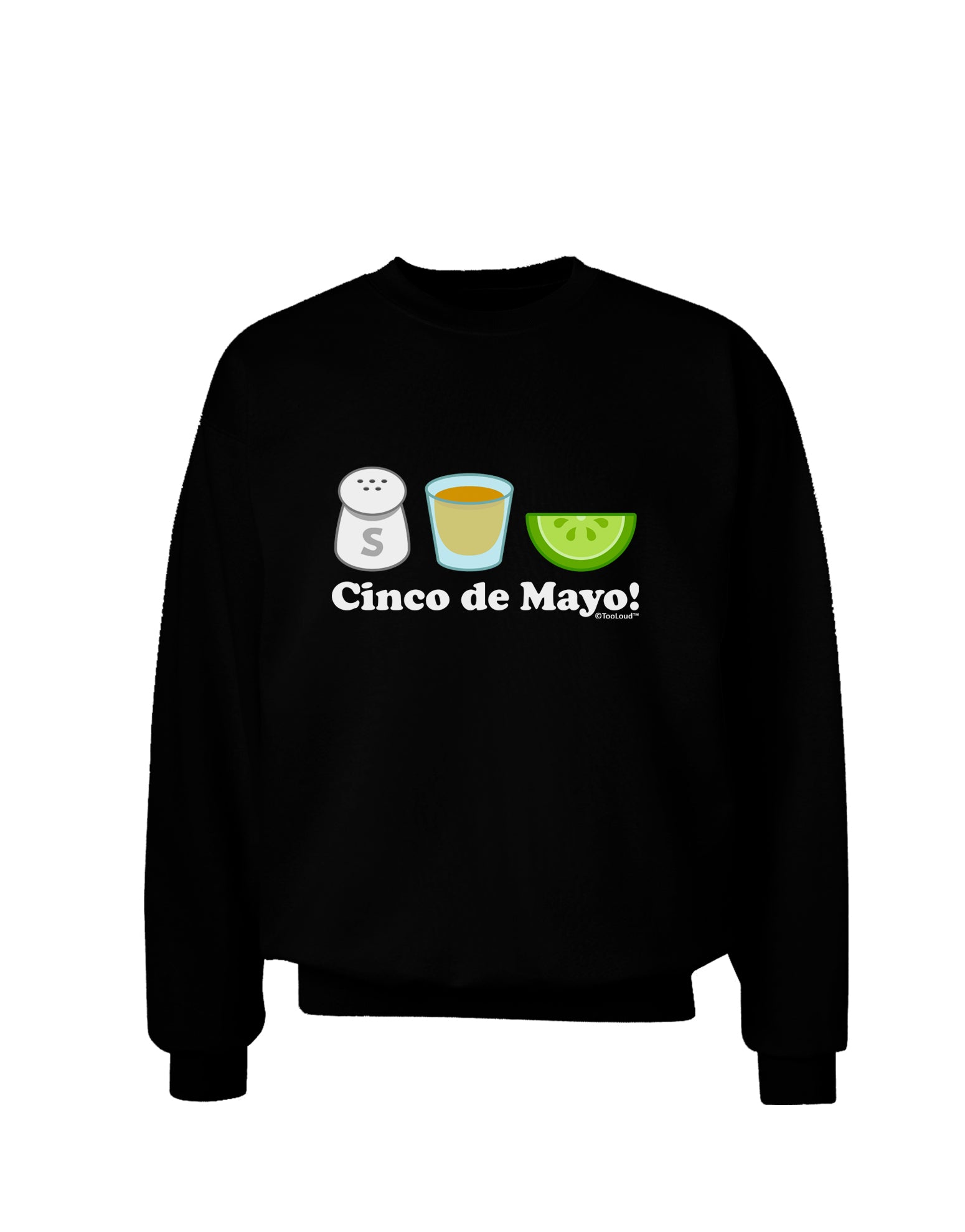 Cinco de Mayo Design - Salt Tequila Lime Adult Dark Sweatshirt by TooLoud-Sweatshirts-TooLoud-Black-Small-Davson Sales