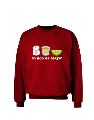 Cinco de Mayo Design - Salt Tequila Lime Adult Dark Sweatshirt by TooLoud-Sweatshirts-TooLoud-Deep-Red-Small-Davson Sales