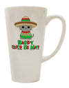 Cinco de Mayo Feline Celebration 16 oz Conical Latte Coffee Mug - Expertly Crafted by TooLoud-Conical Latte Mug-TooLoud-White-Davson Sales