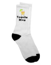 Cinco de Mayo-inspired Adult Crew Socks for the Tequila Enthusiast - Presented by TooLoud-Socks-TooLoud-White-Ladies-4-6-Davson Sales