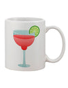 Cinco de Mayo-inspired Red Margarita with Lime 11 oz Coffee Mug - Expertly Crafted by TooLoud-11 OZ Coffee Mug-TooLoud-White-Davson Sales