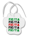 Cinco Fiestas Paw Print Shaped Ornament by TooLoud-Ornament-TooLoud-White-Davson Sales