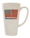 Classic American Breakfast Flag - Bacon and Eggs - Mmmmerica 16 Ounce Conical Latte Coffee Mug - TooLoud-Conical Latte Mug-TooLoud-White-Davson Sales