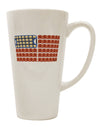 Classic American Breakfast Flag Conical Latte Coffee Mug - Perfect for Bacon and Eggs Enthusiasts - TooLoud-Conical Latte Mug-TooLoud-White-Davson Sales