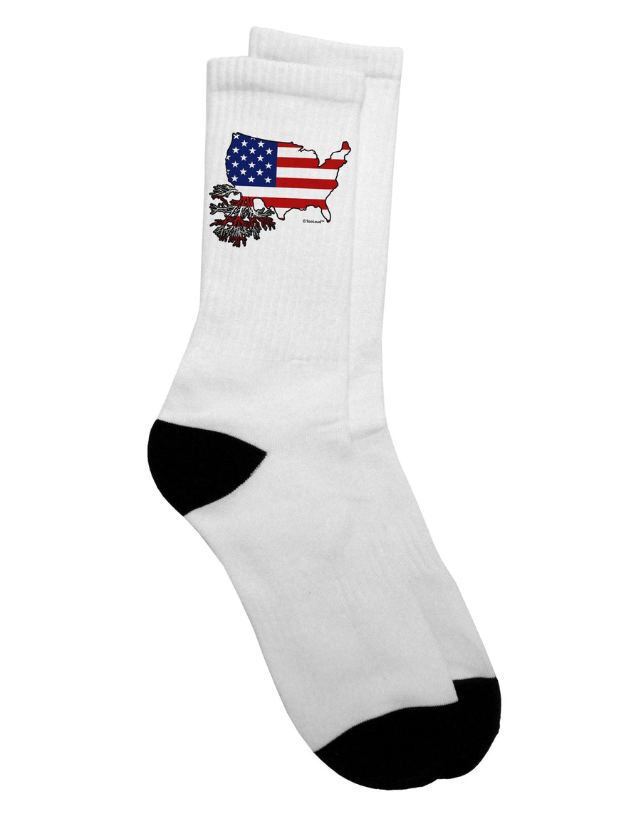 Classic American Flag Adult Crew Socks - A Timeless Addition to Your Wardrobe by TooLoud-Socks-TooLoud-White-Ladies-4-6-Davson Sales