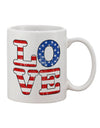 Classic American Love Design - Distressed Printed 11 oz Coffee Mug - Crafted by a Drinkware Expert-11 OZ Coffee Mug-TooLoud-White-Davson Sales