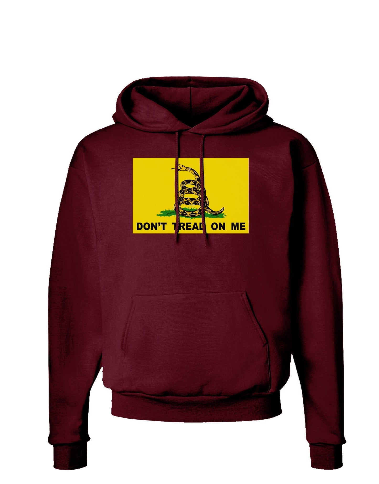 Classic Gadsden Flag Don't Tread On Me Dark Hoodie Sweatshirt-Hoodie-TooLoud-Maroon-Small-Davson Sales