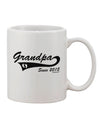 Classic Grandpa Since 2015 11 oz Coffee Mug - Expertly Crafted by TooLoud-11 OZ Coffee Mug-TooLoud-White-Davson Sales