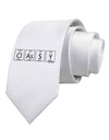 Classy - Periodic table of Elements Printed White Necktie by TooLoud