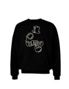 Classy Tophat Mustache Pipe and Monocle Adult Dark Sweatshirt-Sweatshirts-TooLoud-Black-Small-Davson Sales