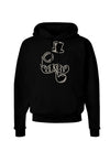 Classy Tophat Mustache Pipe and Monocle Dark Hoodie Sweatshirt-Hoodie-TooLoud-Black-Small-Davson Sales