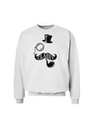 Classy Tophat Mustache Pipe and Monocle Sweatshirt-Sweatshirts-TooLoud-White-Small-Davson Sales