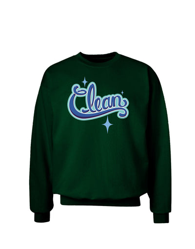 Clean Text Adult Dark Sweatshirt-Sweatshirts-TooLoud-Deep-Forest-Green-Small-Davson Sales