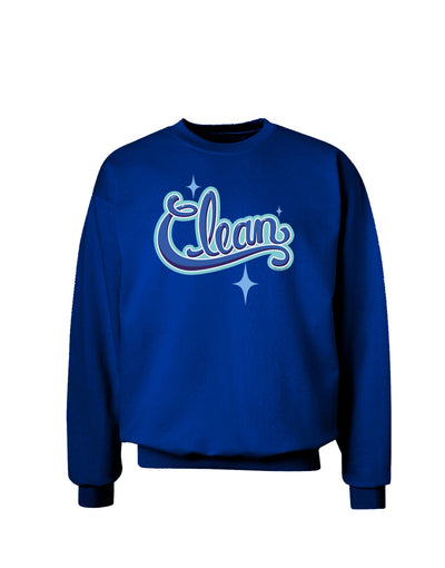 Clean Text Adult Dark Sweatshirt-Sweatshirts-TooLoud-Deep-Royal-Blue-Small-Davson Sales