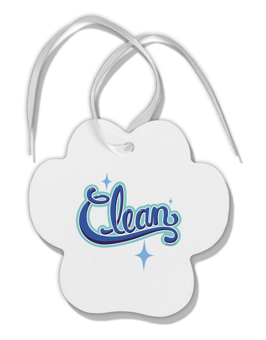 Clean Text Paw Print Shaped Ornament-Ornament-TooLoud-White-Davson Sales