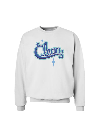 Clean Text Sweatshirt-Sweatshirts-TooLoud-White-Small-Davson Sales