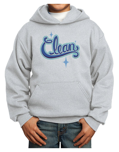 Clean Text Youth Hoodie Pullover Sweatshirt-Youth Hoodie-TooLoud-Ash-XS-Davson Sales