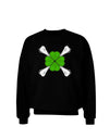 Clover and Crossbones Adult Dark Sweatshirt by TooLoud-Sweatshirts-TooLoud-Black-Small-Davson Sales