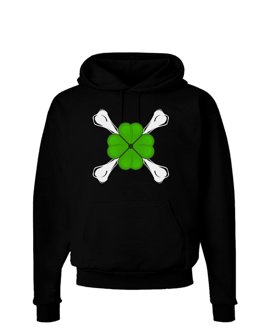 Clover and Crossbones Dark Hoodie Sweatshirt by TooLoud-Hoodie-TooLoud-Black-Small-Davson Sales