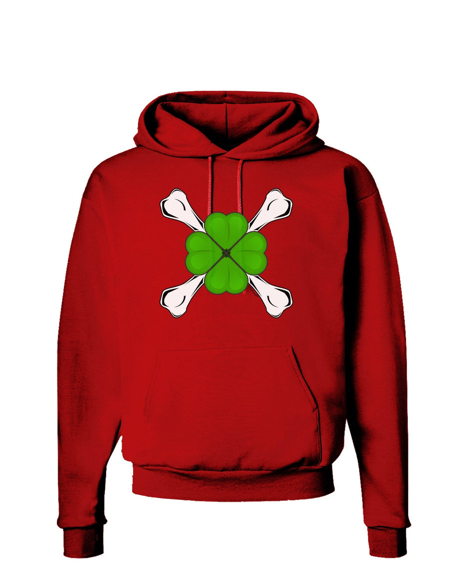 Clover and Crossbones Dark Hoodie Sweatshirt by TooLoud-Hoodie-TooLoud-Black-Small-Davson Sales