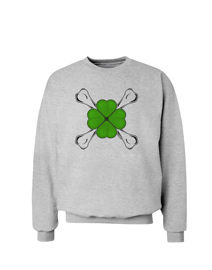 Clover and Crossbones Sweatshirt by TooLoud-Sweatshirts-TooLoud-White-Small-Davson Sales