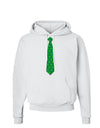 Clover Pattern Tie St Patrick's Day Hoodie Sweatshirt-Hoodie-TooLoud-White-Small-Davson Sales