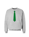 Clover Pattern Tie St Patrick's Day Sweatshirt-Sweatshirts-TooLoud-AshGray-Small-Davson Sales