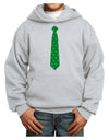 Clover Pattern Tie St Patrick's Day Youth Hoodie Pullover Sweatshirt-Youth Hoodie-TooLoud-Ash-XS-Davson Sales