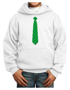 Clover Pattern Tie St Patrick's Day Youth Hoodie Pullover Sweatshirt-Youth Hoodie-TooLoud-White-XS-Davson Sales