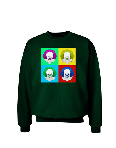 Clown Face Pop Art 2 Adult Dark Sweatshirt-Sweatshirts-TooLoud-Deep-Forest-Green-Small-Davson Sales