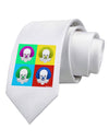 Clown Face Pop Art 2 Printed White Necktie