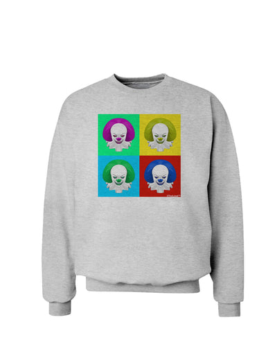 Clown Face Pop Art 2 Sweatshirt-Sweatshirts-TooLoud-AshGray-Small-Davson Sales