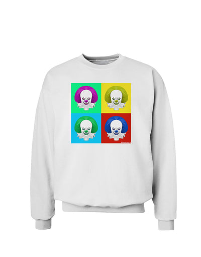 Clown Face Pop Art 2 Sweatshirt-Sweatshirts-TooLoud-White-Small-Davson Sales