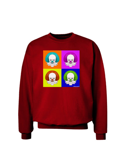 Clown Face Pop Art Adult Dark Sweatshirt-Sweatshirts-TooLoud-Deep-Red-Small-Davson Sales