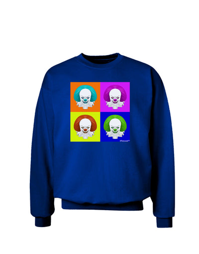 Clown Face Pop Art Adult Dark Sweatshirt-Sweatshirts-TooLoud-Deep-Royal-Blue-Small-Davson Sales