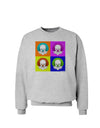 Clown Face Pop Art Sweatshirt-Sweatshirts-TooLoud-AshGray-Small-Davson Sales