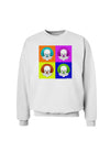Clown Face Pop Art Sweatshirt-Sweatshirts-TooLoud-White-Small-Davson Sales