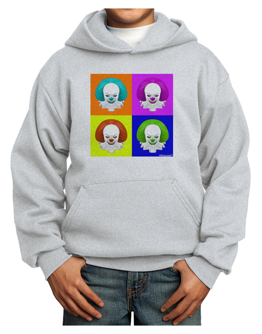 Clown Face Pop Art Youth Hoodie Pullover Sweatshirt-Youth Hoodie-TooLoud-White-XS-Davson Sales