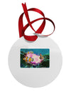 Clownfish Watercolor Circular Metal Ornament-Ornament-TooLoud-White-Davson Sales