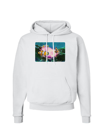 Clownfish Watercolor Hoodie Sweatshirt-Hoodie-TooLoud-White-Small-Davson Sales