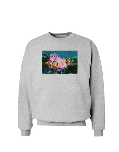 Clownfish Watercolor Sweatshirt-Sweatshirts-TooLoud-AshGray-Small-Davson Sales