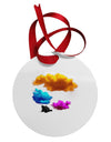 CMYK Clouds Circular Metal Ornament-Ornament-TooLoud-White-Davson Sales