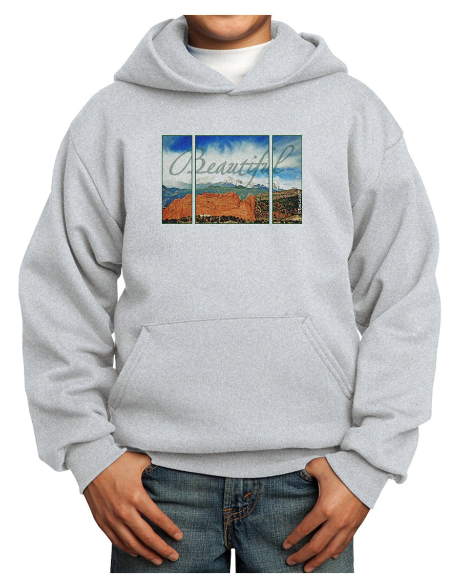 CO Beautiful View Text Youth Hoodie Pullover Sweatshirt-Youth Hoodie-TooLoud-White-XS-Davson Sales