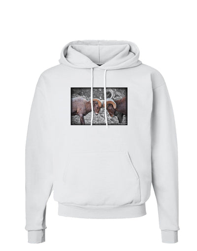 CO Bighorn Head Butt Desaturated Hoodie Sweatshirt-Hoodie-TooLoud-White-Small-Davson Sales