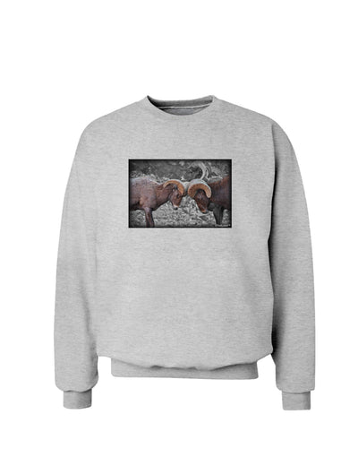 CO Bighorn Head Butt Desaturated Sweatshirt-Sweatshirts-TooLoud-AshGray-Small-Davson Sales