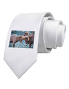 CO Bighorn Head Butt Printed White Necktie