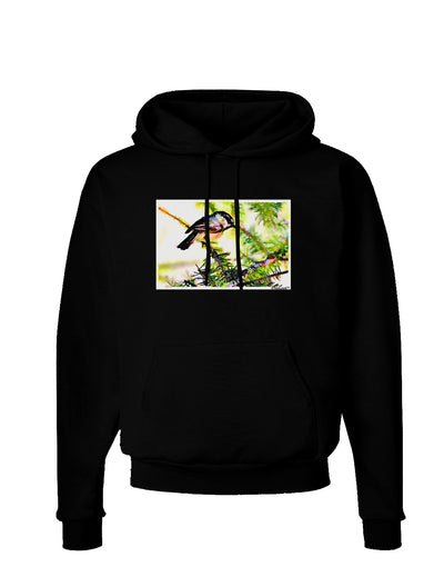 CO Chickadee Watercolor Dark Hoodie Sweatshirt-Hoodie-TooLoud-Black-Small-Davson Sales