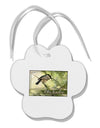 CO Chickadee with Text Paw Print Shaped Ornament-Ornament-TooLoud-White-Davson Sales