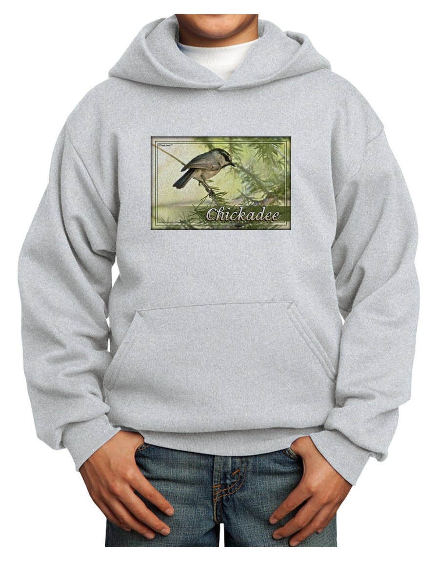 CO Chickadee with Text Youth Hoodie Pullover Sweatshirt-Youth Hoodie-TooLoud-White-XS-Davson Sales